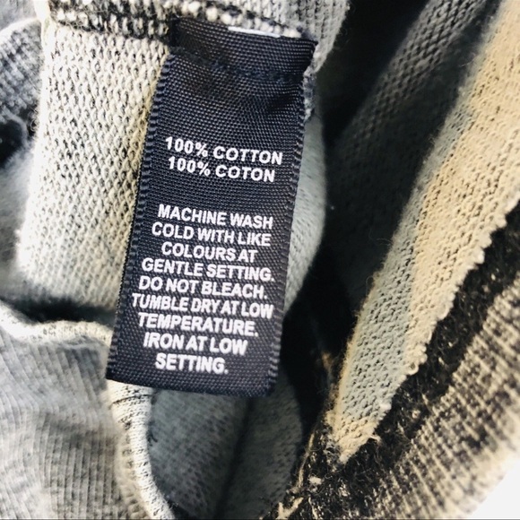 BLUE Saks Fifth Ave Acid Wash Asymmetric Zip Cotton Knit Jacket  Size Small S - Picture 5 of 6